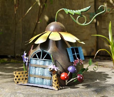 metal fairy house for garden|metal fairy garden sculptures.